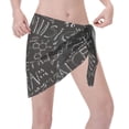 thumbnail image 3 of Disketp Black Scientific Women Swimsuit Cover Up Short Chiffon Summer Beach Sarong Bikini Wrap Skirt Bathing Suit, 3 of 7