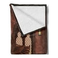 thumbnail image 2 of Gothic Soft Flannel Fleece Throw Blanket, Medieval Altar in the Building Tradition Boho Building Graphic Image, Cozy Plush for Indoor and Outdoor Use, 70" x 90", Brown, by Ambesonne, 2 of 5