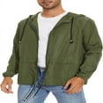 thumbnail image 2 of Mens Rain Jacket Lightweight Packable Rain Coats Men Waterproof Jackets with Hood Windbreaker, 2 of 6