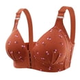 thumbnail image 1 of Besolor Front Closure Bras for Women Wireless Comfy Lounge Sleep Bra Full Coverage Soft Support Everyday Bra Coffee, 1 of 4