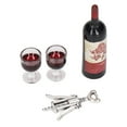 thumbnail image 2 of Juego de vino tinto para casa de muñecas, simulación de botellas de vino tinto a escala 1/12, abridor de botellas de vino tinto, minidecoración para casa de muñecas., 2 of 14