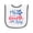 White and Black, variant on Inktastic My 1st 4th of July with Stars Baby Terry Cloth Bib