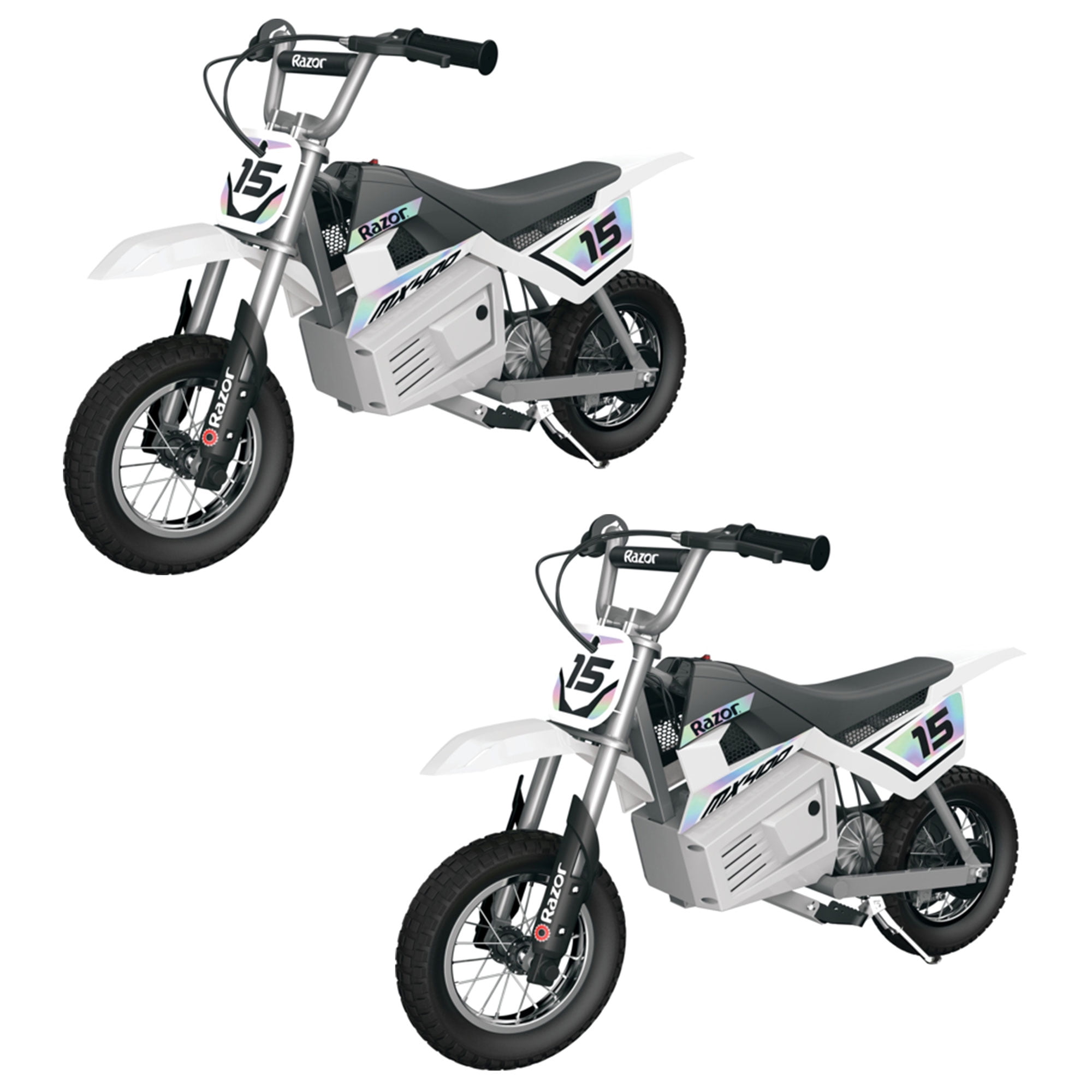 Razor MX400 Dirt Rocket 24V Electric Motocross Dirt Bike, White (2