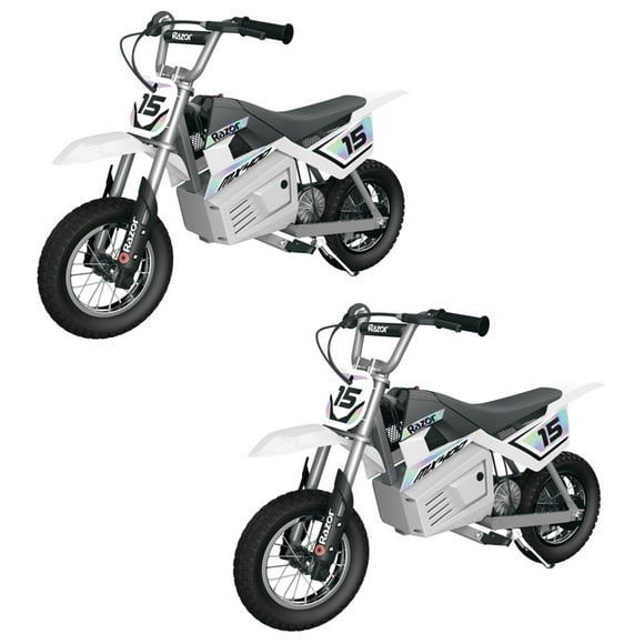 Razor MX400 Roquette de Motocross Électrique 24V, Blanc (2 Pack)