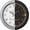 Silver, variant on Presentime & Co 18" Vienna Modern Farmhouse Luminous Indoor/Outdoor Clock, Shiplap Style, Galvanized Silver Finish, Night Light with Smart Sensor, Wall Decoration, Outdoor Lights & Decoration.