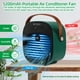 thumbnail image 2 of Aire acondicionado portátil: enfriador de aire personal recargable de 5200 mAh con 3 velocidades de duración de 5 a 10 horas, mini ventilador de aire acondicionado silencioso, ventilador de escritorio, 2 of 5
