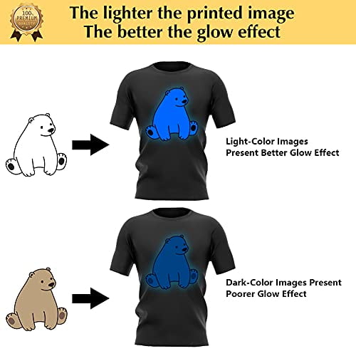 TransOurDream Luminous Iron on Heat Transfer Paper for T Shirts (8