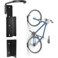 thumbnail image 1 of Bike Rack, Can Be Rotated 90 Degrees Vertical Wall Mounted Bike Rack, Wall Mounted Bike Rack Space Saving Storage Hook Wall Mount for Garage or Home - Black, 1 of 5