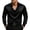 Black, variant on Men's Draped Cowl Neck Shirt Solid Color Elegant Temperament Satin-Like Blouse With Turn-Down Collar Long Sleeve Casual And Formal Wear Top For Business Parties And Daily Outfits 2026