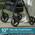thumbnail image 3 of Elenker Mobility Rollator Walker with 10" Wheels, Adjustable Seat and Arms, Black, 3 of 6