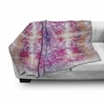 thumbnail image 2 of Mandala Soft Flannel Fleece Throw Blanket, Far Eastern Style Traditional Mandala Tie Dye Effect Ombre Print Harmony Theme, Cozy Plush for Indoor and Outdoor Use, 70" x 90", Pink, by Ambesonne, 2 of 5