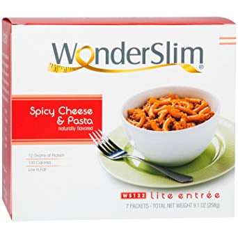 protein servings wonderslim spicy pasta meal diet loss cheese fat weight low box