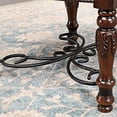 thumbnail image 6 of Traditional Dining Room Furniture 9pc Set Brown Cherry Dining Table w Leaves 2x Arm Chairs 6x Side Chairs Black Leatherette Seat, 6 of 10