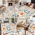 thumbnail image 5 of 6'x9' Area Rugs, Green Orange Leaves Indoor Outdoor Area Rug for Living Room Bedroom, Spring Garden Botanical Washable Bathroom Rugs Kitchen Floor Carpet Mats Home Decor Aesthetic, 5 of 8