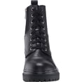 thumbnail image 2 of Circus By Sam Edelman Giovanny Black Rounded Toe Lace Up Chunky Heel Combat Boot (Black, 5.5), 2 of 6