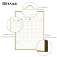 thumbnail image 4 of TOWON 2-Pack Magnetic Dry Erase White Board - 12"x16" Portable Gold & Black Aluminum Frame Calendar Monthly Weekly Whiteboard + TODO Board, 4 of 7