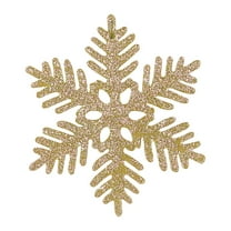 12Pcs Snowflakes Christmas Ornaments - 4'' Glittered Snowflakes Decorations Christmas Hanging Snowflake Decorations for Winter Christmas Tree Decorations Craft Snowflakes(Gold1,3.9x3.9")
