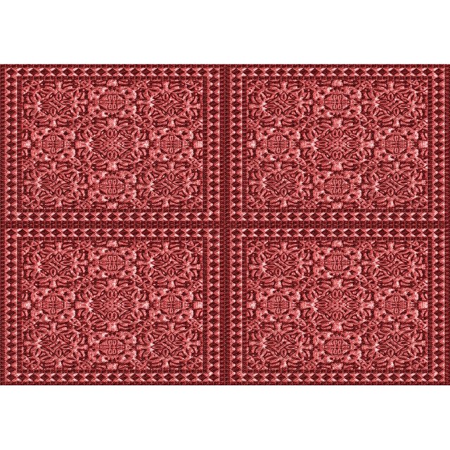 Ahgly Company Machine Washable Indoor Rectangle Transitional Cranberry Red Area Rugs, 8' x 10'