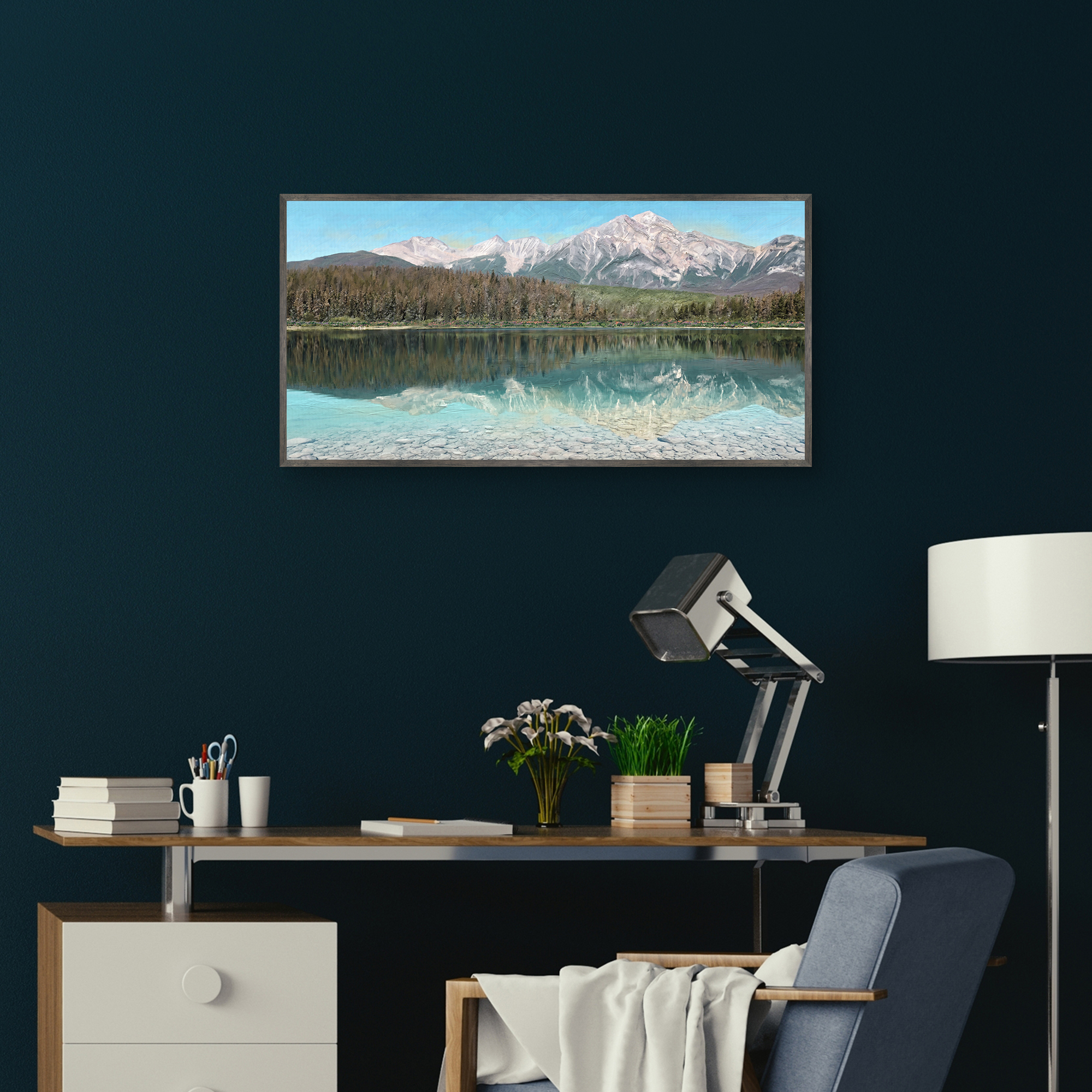 Majestic Reflections by Studio Arts Framed Canvas Art Print
