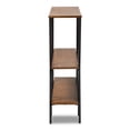 thumbnail image 4 of Baxton Studio Walnut Brown Finished Wood and Black Finished Metal Console Table, 4 of 10