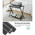 thumbnail image 4 of Foldable Luggage Rack with Storage Shelf, Steel Frame for Guest Room, Hotel, Bedroom - Black, 4 of 7
