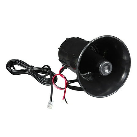 WHAMVOX 12V 7 Sounds Tone Horn Loud Alarm Motorcycle Car Loudspeaker (Black)
