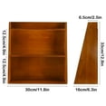 thumbnail image 3 of SSZMDLB under $5 Wooden Desktop Shelf, Vintage Trapezoid Organizer for Desk Tabletop, No Installation Storage Rack for Book Decoration Office Living Room Bedroom Coffee Station, 3 of 6