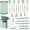 Light Green 19 PCS Set, variant on Non-Stick Silicone Cooking Utensils Set, 5 Pcs with Wooden Handle, Heat Resistant Silicone Kitchen Gadgets (Black)