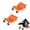 Orange, variant on Wheel Dolly Set of 2, Heavy-Duty Cart, 3000LBS Heavy-Duty with Brakes for Moving Cars, Trucks, Trailers, Motorcycles, and Boats