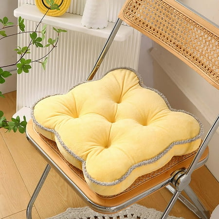 

Wdoxmx Square Chair Pad Seat Cushion Solid Color Soft Chair Pads Comfy Velvet Cushion Pillow for Kitchen Dining Office Chair Kids Reading