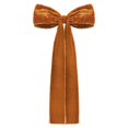 thumbnail image 2 of Luysn 1 Pcs Large Christmas Velvet Bows, 8.7 X 17.7 In Vintage Raw Edge Ribbon Swag Bow for Christmas Tree, Fringe Xmas Tree Topper Ornament for Indoor Outdoor Decor,Rustic Crafts Velvet Bows, 2 of 9