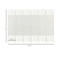 thumbnail image 3 of 6 Panel Room Divider, Folding Privacy Screen, 5.6' Room Separator, Wave Fiber Freestanding Partition Wall Divider for Rooms, Home, Office, White, 3 of 5