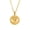 Gold Cancer, variant on Women's Men's Stainless Steel Gold Coin Zodiac Hollow Pendant Necklace Astrology Lucky Jewelry Gold Libra