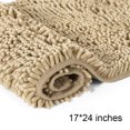 thumbnail image 3 of Toystoory Alfombrilla de pie de textura de fibra para una entrada de baño de chenilla de alfombrilla de suelo de absorción rápida y fuerte Juegos de accesorios de baño Caqui 17*24 pulgadas, 3 of 6