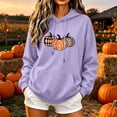 thumbnail image 6 of TKLPEHG Thanksgiving Sweatshirts for Women Fashion Long Sleeve Hoodies with Pocket Cute Pumpkin Graphic Fall Tops Hooded Drawstring Casual Pullover (Purple,L), 6 of 6