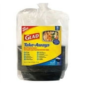 Glad 50 Piece Meal Prep Containers Food Storage Disposable Plastic Lunch Box