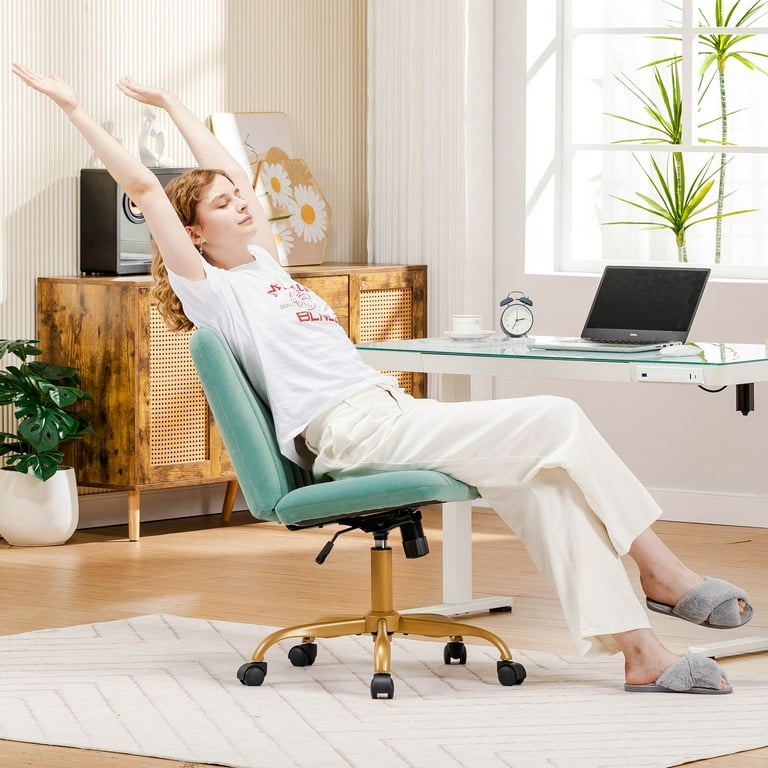 Mainstays Extra Plush Velvet Channel Upholstered Office Chair