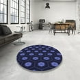 thumbnail image 4 of Ahgly Company Machine Washable Indoor Rectangle Transitional Night Blue Area Rugs, 2' x 5', 4 of 7
