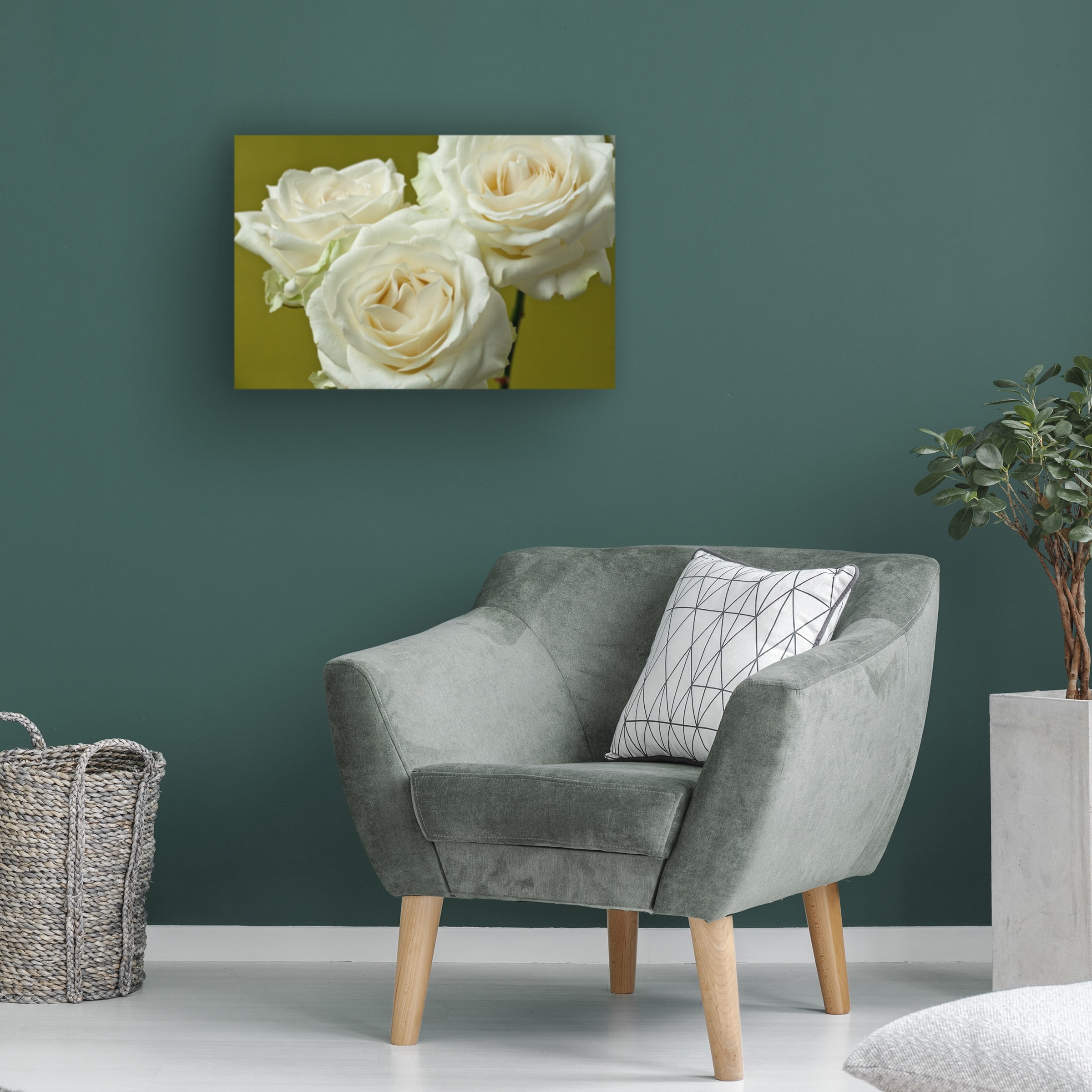 Symposium Design 'Cream Roses' Canvas Art