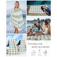 thumbnail image 5 of Sage Green Checkered Beach Towels Oversized Super Absorbent, Green White Buffalo Plaid Lightweight Bath Towel Quick Dry Sets For Bathroom/Pool/Rv Camping/Beach Play/Gym Room/Picnic 30"x60", 5 of 8