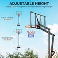 thumbnail image 3 of Adjustable Outdoor Basketball Hoop - 4.1-8.5ft, Black, Shatterproof Backboard, Portable Stand for Patio & Backyard Play, Wheels & Fillable Base, 3 of 7