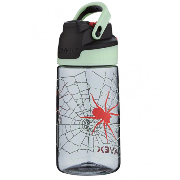 Avex Kid's 16 oz Freeride Autoseal Water Bottle Glow in the Dark Spider by Avex