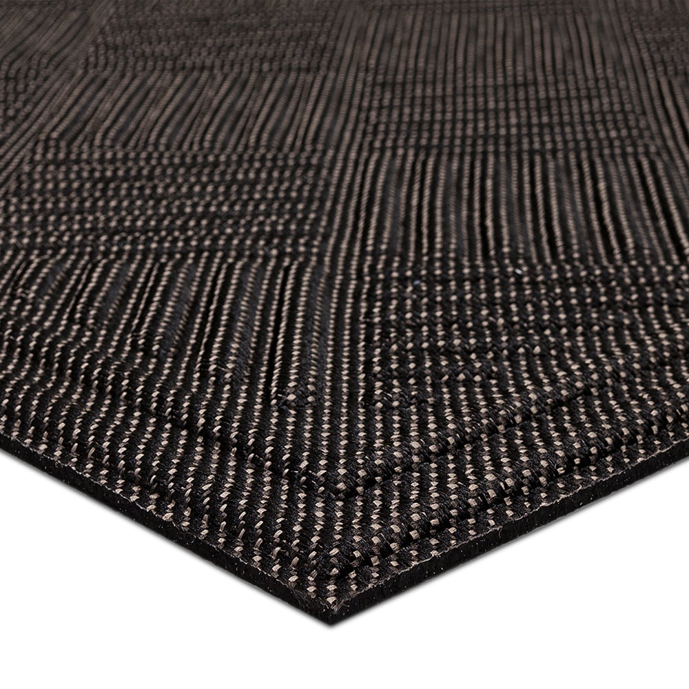 Mohawk Home Parquet Impressions Jacquard Low Pile Non-slip All Weather Indoor/Outdoor Door Mat, Black, 2' x 3'