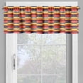 thumbnail image 4 of Ambesonne Geometric Valance & Curtain, Colorful Horizontal Line, 55"x24", Scarlet Orange Blue, 4 of 7
