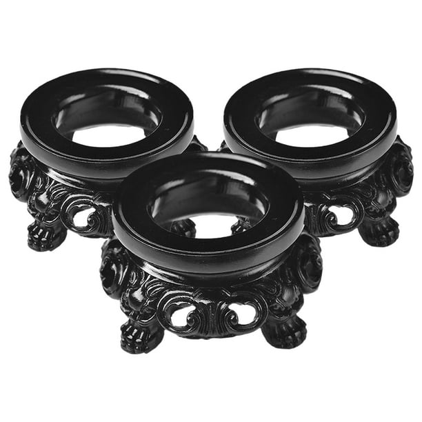 3 soportes para piedras de cristal: soportes de resina para esferas, soportes decorativos para huevos, bases de bolas, pedestales y decoración de globos.