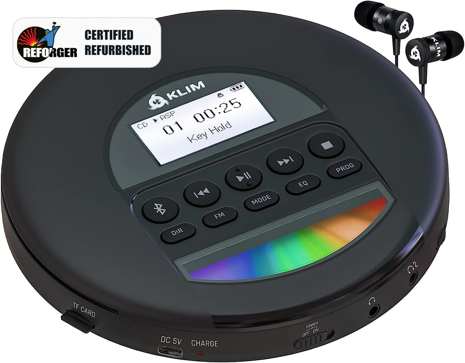 Certified Used KLIM Nomad Portable CD Player Discman with Fusion