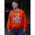 thumbnail image 2 of Chill Mode Activated - Fun ICEE Polar-Bear Graphic Men's Sweatshirt, 2 of 4
