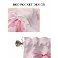 thumbnail image 6 of Pink Bow 2 Panel Kitchen Curtains for Small Windows, Cute Watercolor Girls Cartoon Luxury Bathroom Tier Curtain, Short Window Treatment for Bedroom/Living Room 55"x36", 6 of 6