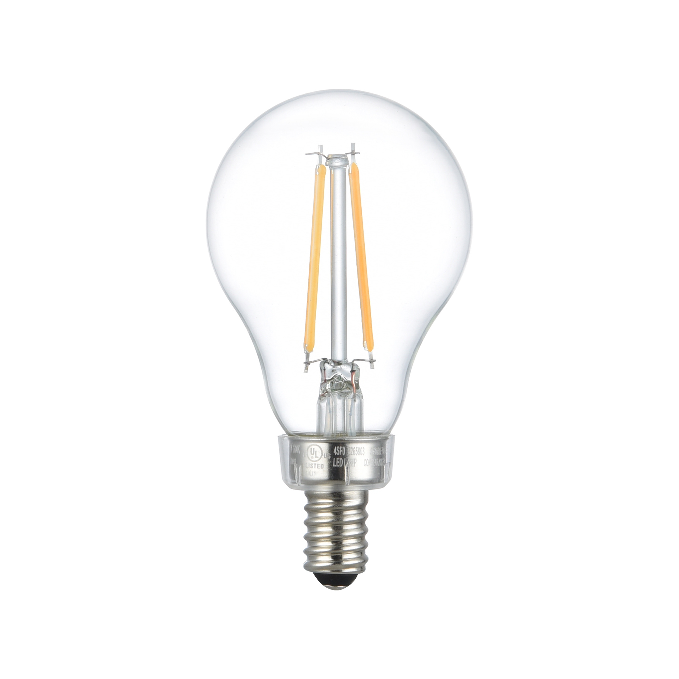 Great Value A15 LED Ceiling Fan Light Bulbs, 3W (25W Equivalent), Soft White 2700K, E12 Candelabra Base, Dimmable, 2 Pack