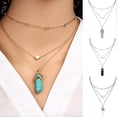 thumbnail image 3 of Collar shaofei 3 capas Cristales de imitación color verde modelo 22950, 3 of 5